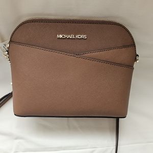Michael Kors Medium Domed Jet Set  Travel Crossbody Bag in Luggage